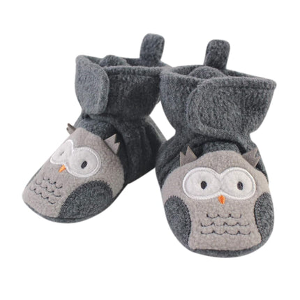Chausson-chaussette confortable en molleton pour bébé unisexe Hudson Baby, hibou gris, 0-6 mois