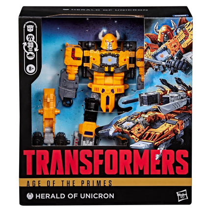 Transformers Age of the Primes Herald of Unicron, Leader Class 7.5-Inch Converting Action Figure, Robot Toys for Ages 8+