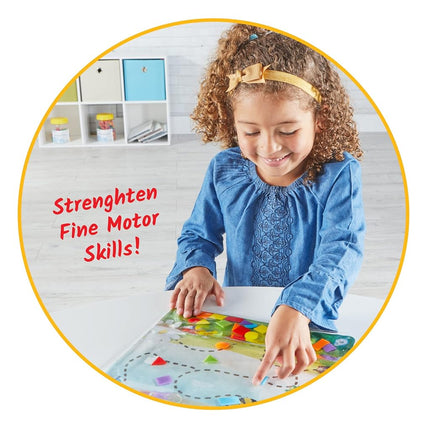 Learning Resources Colours & Shapes Sensory Pad, Reusable Sensory Bag for Kids, Fine Motor Skills Toy, 16 Fine Motor Activities, 24 Plastic Shapes, Ages 3+, Multicolou