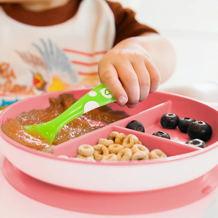 Munchkin Stay Put Divided Suction Plates, Pink/Purple