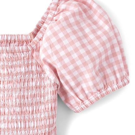 The Children's Place Women's Mommy and Me Matching Short Sleeve Dresses, Rose Petal, X-Small