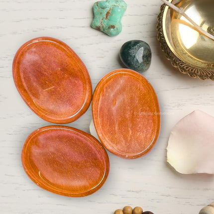 Chocolate Jasper Worry Stones for Stress Relief Crystals and Healing Stones - Piedra Crystal Fidget for Meditation, Relaxation - Unique Stocking Stuffers and Birthday Gifts for Women, Men