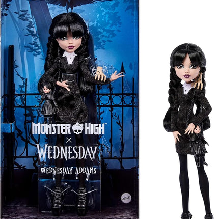 Monster High x Wednesday Addams Doll in Black Dres