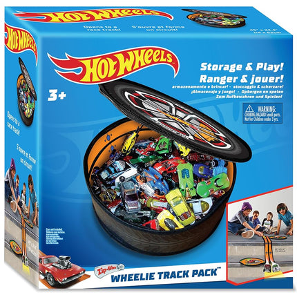Hot Wheels PETERKIN Wheelie ZipBin Playmat and Storage | Storage for 100 cars and race track playmat! | Toy Cars & Motors | Ages 3+