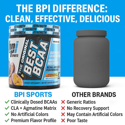 BPI Sports Best BCAA Powder, Passion Fruit, 10.58 Ounce