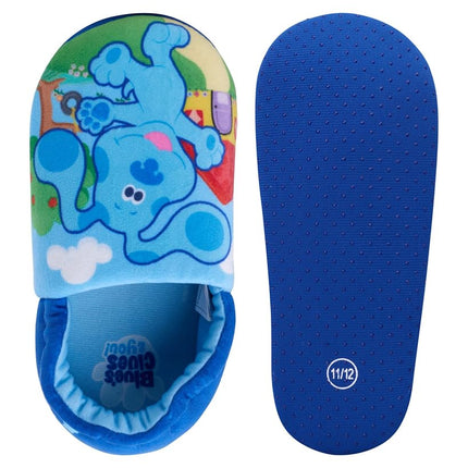 Pantuflas de Nickelodeon para niños de Paw Patrol o Blue's Clues – Pantuflas suaves y afelpadas (para bebé/niño), Blue's Clues, 11-12 US Little Kid