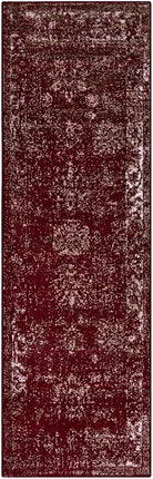 Alfombra Unique Loom Sofia Collection - Casino (2' x 6' 9" Pasillera, Burdeos/Gris)