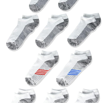 Hanes Ultimate Boys No Show, 10-Pack White Large