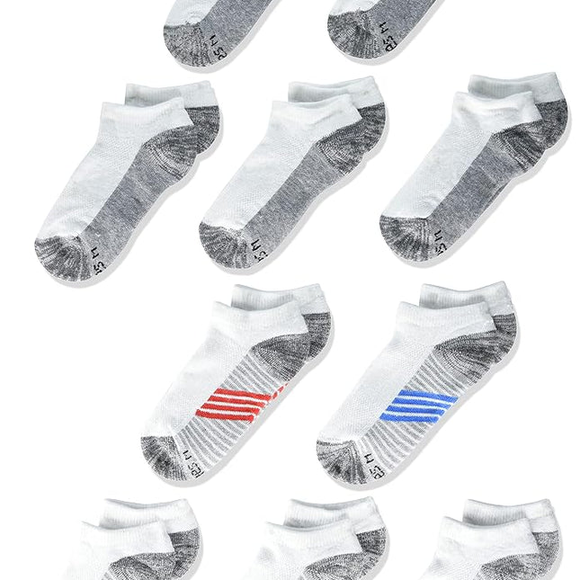 Hanes Ultimate Boys No Show, 10-Pack White Large