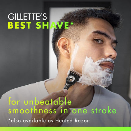 Gillette Labs Mens Razor with Exfoliating Bar, Shaving Kit for Men, Includes 1 Handle, 2 Razor Blade Refills, 1 Premium Magnetic Stand