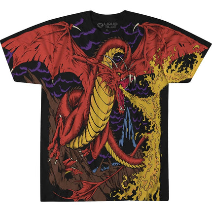 Liquid Blue Unisex's Dragon Vintage All Over Print