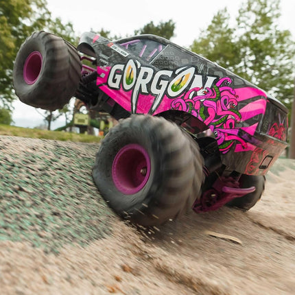 ARRMA RC Truck 1/10 Gorgon 2 Wheel Drive RTR Brushed Monster Truck Battery & Charger Included Purple ARA3230ST4