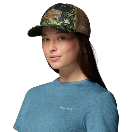 Columbia Unisex-Adult Mesh Ball Cap, Antique Moss/Delta/Greenscape Geo Fern, S