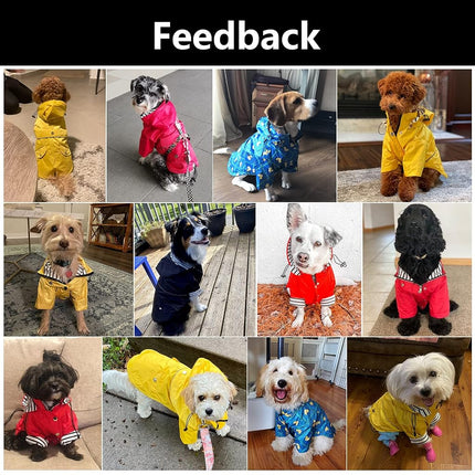 Morezi Dog Zip Up Dog Raincoat, Dog Clothes, Dog Vest with Reflective, Rain/Water Resistant, Adjustable Drawstring, Removable Hood, Stylish Premium - Red - XXL