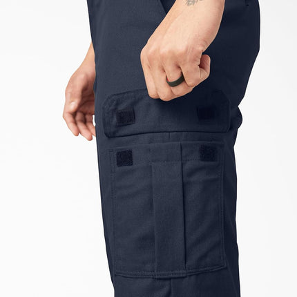 Pantalones cargo elásticos de corte recto. Azul marino oscuro, 50 30