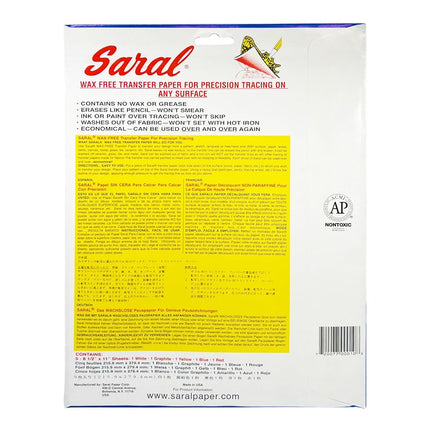 Dritz Notions DRISRL10 Saral Assorted Tracing Paper, 8 1/2" x 11" - 5 Count