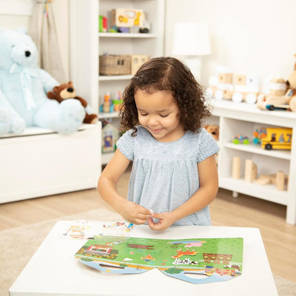 Melissa & Doug Puffy Sticker Activity Books Set - Farm, Safari, and Chipmunk