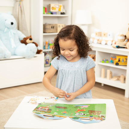 Lot de livres d'activités Melissa & Doug Puffy Sticker – Ferme, Safari et Écureuil