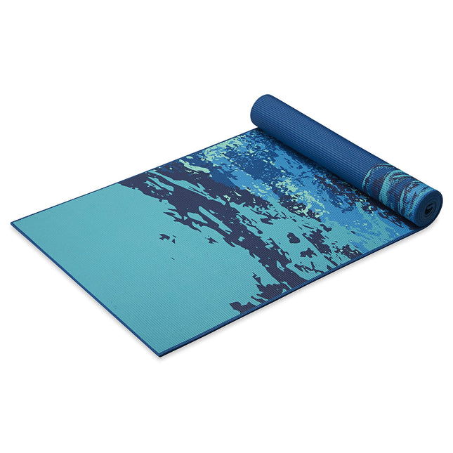 Gaiam Yoga Mat Premium Print Reversible Extra Thic
