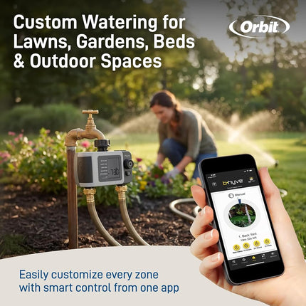 Orbit Sprinkler, Gray, Add-on 2 Outlet Timer