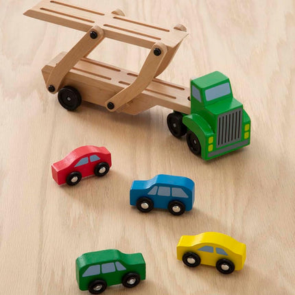 Melissa & Doug Car Carrier Truck and Cars Wooden Toy Set With 1 Truck and 4 Cars [Sep 29, 2011] Melissa&Doug