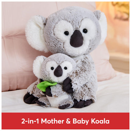 GUND Zozo el oso koala con peluche de Joey para mayores de 1 año, gris/blanco, 10 pulgadas