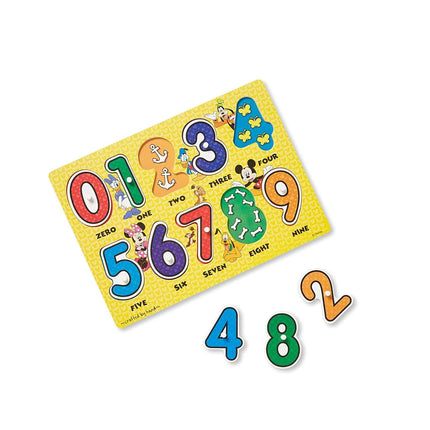 Melissa & Doug Disney Alphabet/Numbers/Shapes/Colors Peg Puzzle (8 Piece)