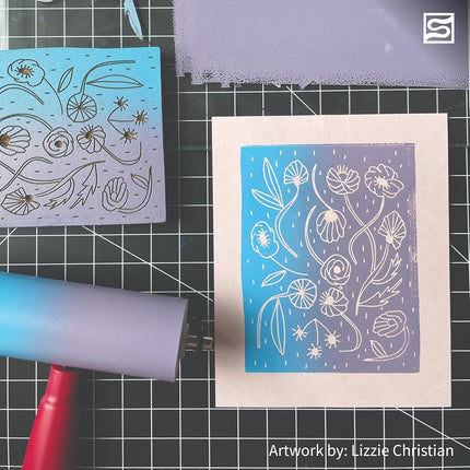 Speedball 75ml 2.5oz Water-Soluble Block Ink White, For Block Printing, Lino Printing, Screen Printing, For Artists Kit