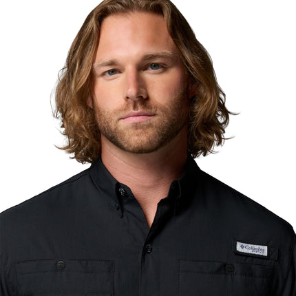 Columbia Camisa Tamiami II de manga corta para hombre, talla grande, Negro, 2X, Negro, 2X Tall