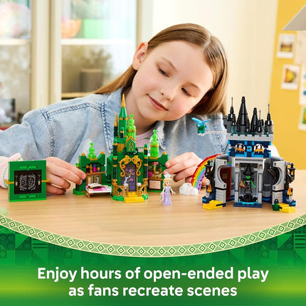 LEGO Wicked Emerald City & Kiamo Ko Castle Toy - Play & Display Model - incl. Elphaba & Glinda Mini Dolls, plus a Monkey & Accessories - Gift for 9+ Year Old Girls & Movie Fans - 75689