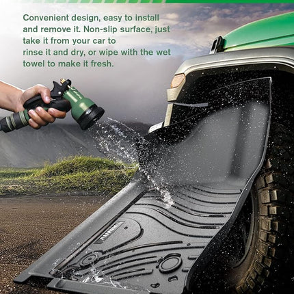 VIWIK Floor Mats for 2016-2021 Sorento 7 Seat All Weather Protection Custom Full Set Liners Include 1st and 2nd Row Front & Rear Black Car Liners