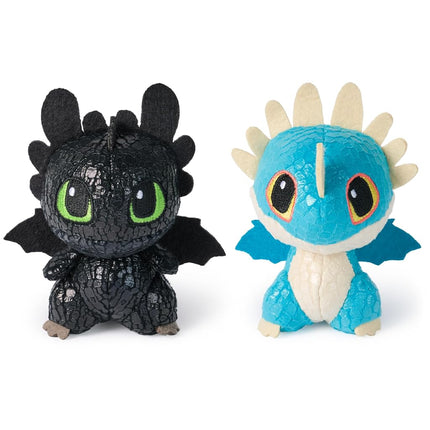 Spin Master Universal Pictures How to Train Your Dragon Mini Plushies, Toothless & Deadly Nadder 2-Pack, 3” Dragon Stuffed Animals, Kids Toys for Boys Ages 4 & Up