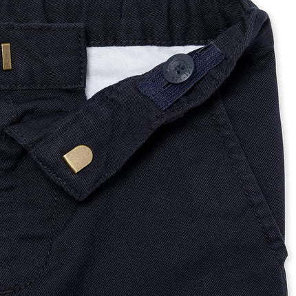 The Children's Place Pantalones chinos ajustados tipo uniforme para bebé, azul marino, paquete de 2, 9-12 meses