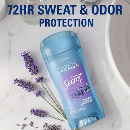 Secret Clear Gel Antiperspirant & Deodorant, Lavender, 2.6 Oz