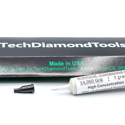 TechDiamondTools Diamond Lapidary Paste 5 Gram Syringe, 50% Concentration of Diamond Powder, 14,000 grit / 0-1 microns, 14,000 grit / 0-1 micron
