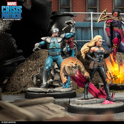 Atomic Mass Games, Marvel: Crisis Protocol - Avalanche, Exodus & Lady Mastermind, Character Expansion, Tabletop, 2 Players, from Age 14+, 90-120 Minutes, English, French and Spanish