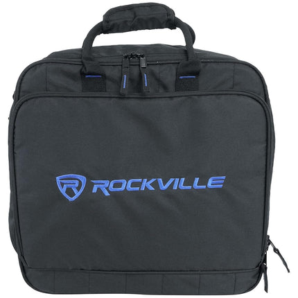 Rockville MB1615 DJ Gear Mixer Gig Bag Case, 15.5" x 15" x 5", Rugged Nylon, Water-Resistant, Front Pocket for Laptop and Accessories, for Mobile DJs and Studio Professionals
