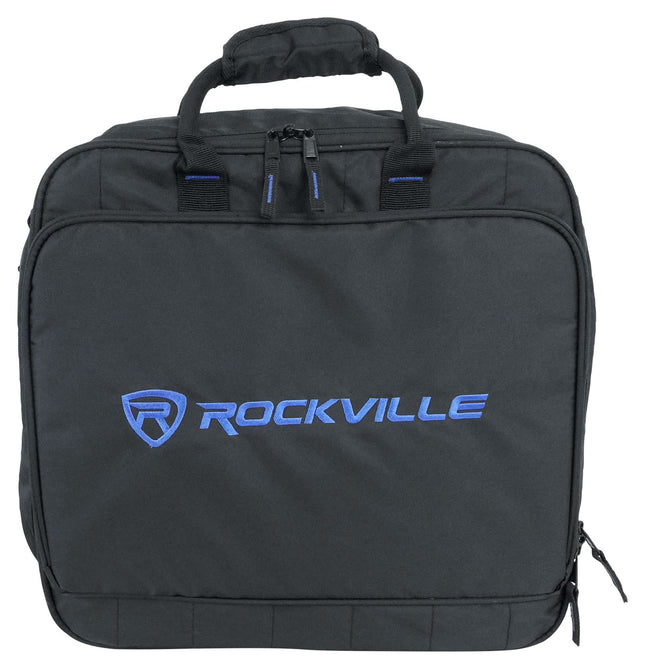 Rockville MB1615 DJ Gear Mixer Gig Bag Case, 15.5" x 15" x 5", Rugged Nylon, Water-Resistant, Front Pocket for Laptop and Accessories, for Mobile DJs and Studio Professionals