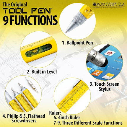 Monteverde ONE TOUCH TOOL SET BALLPOINT PEN WITH STYLUS YELLOW + TOOL PENCIL YELLOW