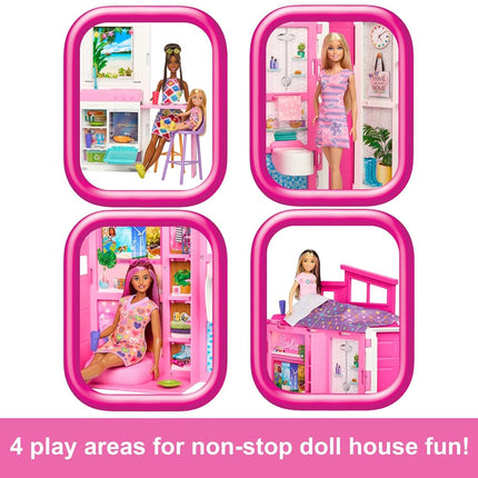 Barbie Dollhouse Playset, Getaway House with Accessories