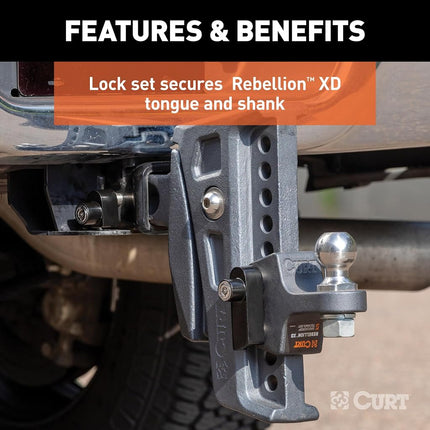 Curt Rebellion XD Tongue and Hitch Lock Set