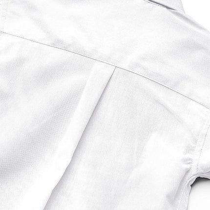 Tommy Hilfiger Boys' Little Long Sleeve Solid Oxford Button-Down Dress Shirt, White 4