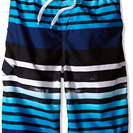 Kanu Surf Big Boys Reflection Stripe Swim Trunks Navy 14/16