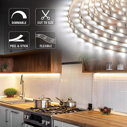 Armacost Lighting RibbonFlex Pro 12-Volt 16.4 ft. LED White Strip Light 60 LEDs/m Daylight (5000K) 162230