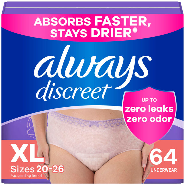 Always Discreet Adult Incontinence Underwear for W