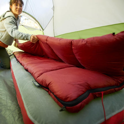 Saco de dormir Coleman Flatlands para adultos 30/40/10.0 °C Material 100 % reciclado Opciones grandes y altas Saco de dormir para clima fresco