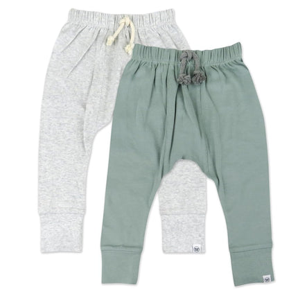 HonestBaby Multipack Pantalones de Jogging Honest Pull-on 100% Algodón Orgánico para Bebés e Infantes, Niños, Niñas, Unisex, Morning Mountains, 12 Meses
