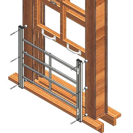 Prime-Line Products S 4758 Grille de fenêtre fixe à 3 barreaux, 31 à 54 po x 15 po, bronze