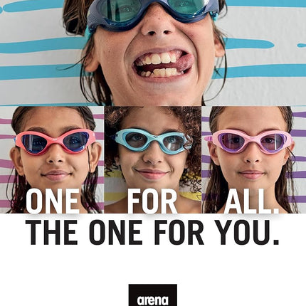 ARENA The One Junior Kids Swimming Goggles, Standard Pool Goggles with Wide Lenses, with Anti-Fog Treatment and UV Protection, Self-Adjusting Nose Bridge, Orbit-Proof Gaskets
