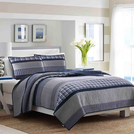 NauticaHome 210469 Adleson Cotton Pieced Quilt, Fu
